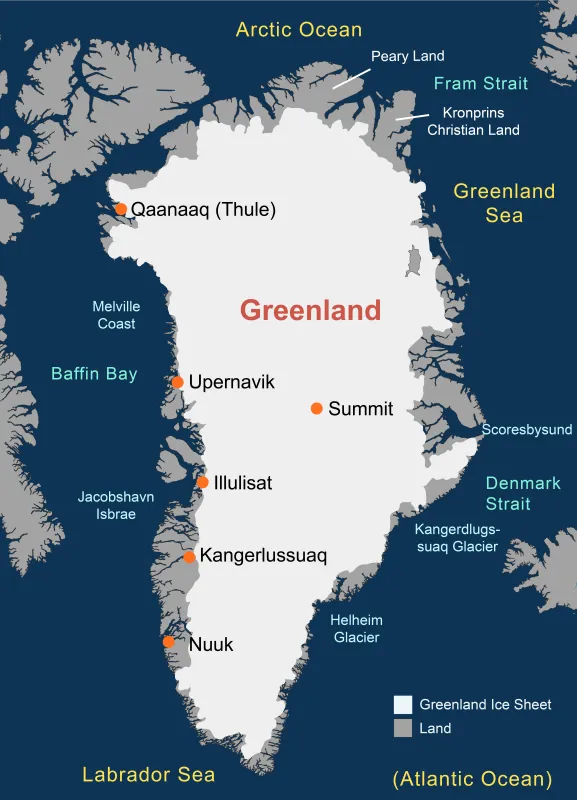 Map of Greenland