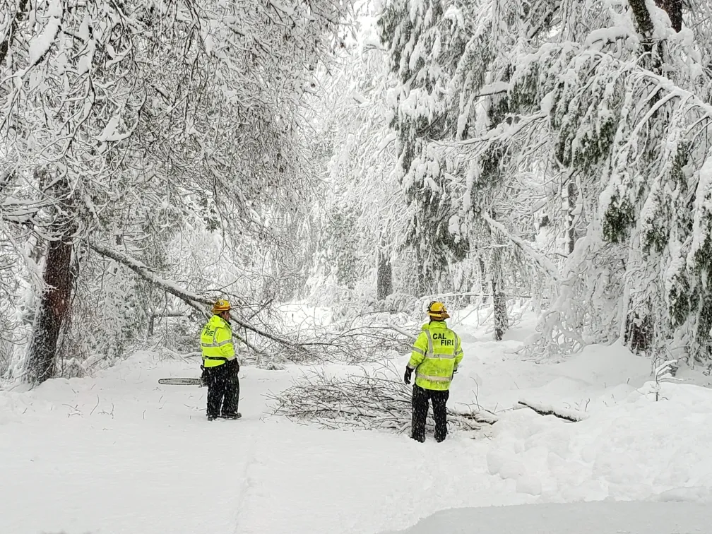The CAL FIRE Nevada Yuba Placer Unit clears roads among other rescue tasks