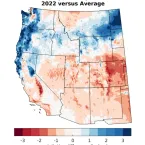 Precipitation anomaly map, April 2022